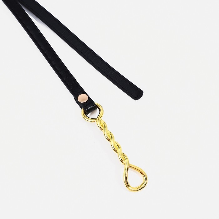 Ремень женский, ширина 1 см, пряжка металл, цвет чёрный