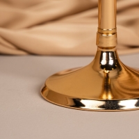 Подсвечник металл, стекло на 1 свечу &laquo;Безмятежность&raquo;, цвет золото 11 х 11 х 25.5 см