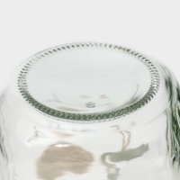 Кружка стеклянная Доляна &laquo;Золотой фламинго&raquo;, 450 мл, 10&times;7,5&times;13 см, с ручкой, крышкой и трубочкой