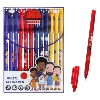 Набор гелевых ручек со стираемыми чернилами, 12 штук, 0.38мм, синий стержень, микс Набор гелевых ручек со стираемыми чернилами, 12 штук, 0.38мм, синий стержень, микс