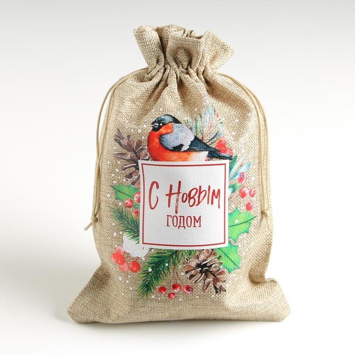 Мешок с термонаклейкой &laquo;Снегирь&raquo;, 20 х 30 см +/- 1.5 см, Новый год