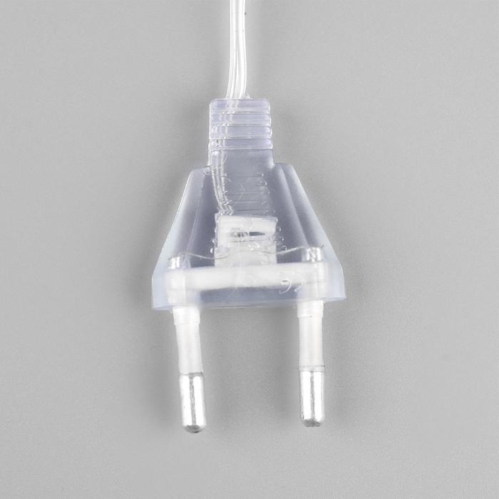 Светодиодная верхушка на ёлку &laquo;Звезда белая&raquo; 18 см, 20 LED, провод 2 метра, 220 В, свечение мульти