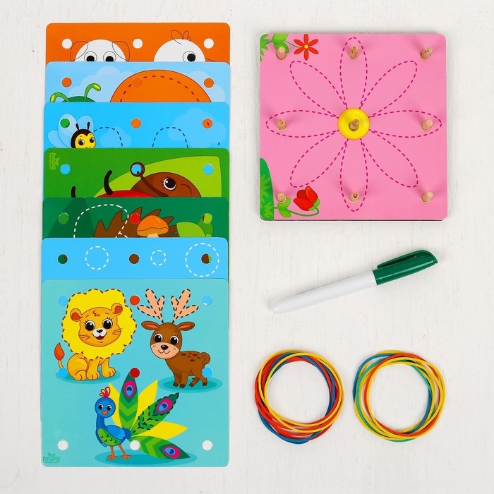 Геоборд с карточками &laquo;Пиши-стирай. Животные&raquo;