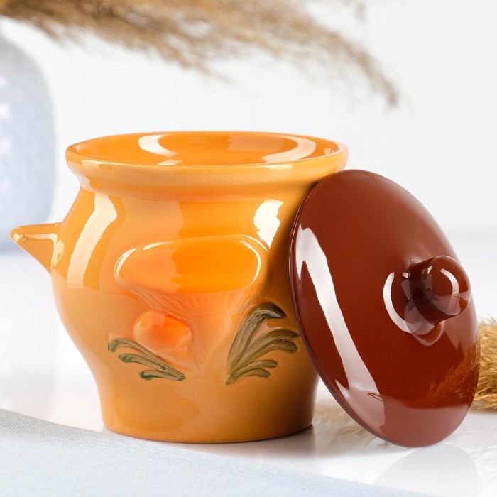 Горшок керамический для запекания Горшок керамический для запекания "Лесной" 0,65л / 12х12см, стандарт МИКС