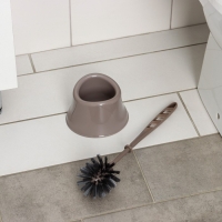 Ёршик для унитаза с подставкой &laquo;Капри&raquo;, 14&times;12,5&times;37 см, цвет коричневый