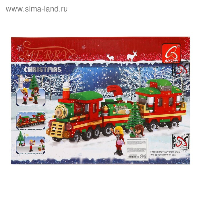 Конструктор новогодний &laquo;Поезд чудес&raquo;, 266 деталей