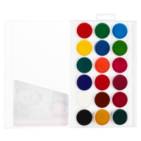 Акварель 18цв пластик, &laquo;Кошечка мари&raquo;, европодвес