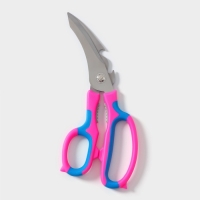 Ножницы кухонные для мяса и рыбы Доляна &laquo;Краски&raquo;, 20 см, цвет МИКС