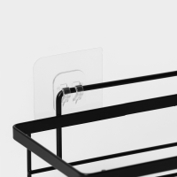 Полка для ванной прямая, 33&times;12&times;9 см, цвет черный