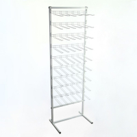 Стойка для семян 60×40×180, 9 ярусов с крючками L25 см, d4 мм, цвет белый Стойка для семян 60×40×180, 9 ярусов с крючками L25 см, d4 мм, цвет белый