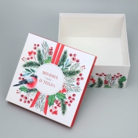 Коробка подарочная &laquo;Зимних чудес&raquo;, 26.2 х 26.2 х 14 см, Новый год