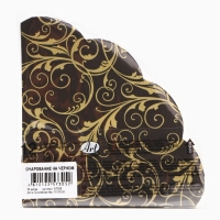 Новогодние салфетки бумажные Art Bouquet Rondo &laquo;Очарование на черном&raquo;, 3 слоя, d 32 см., 12 шт.