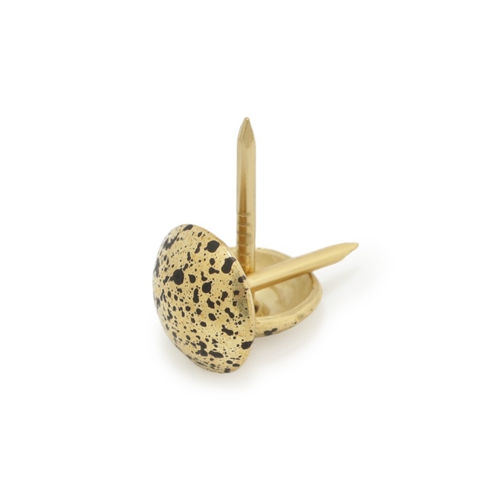 Гвозди ТУНДРА, декоративные, обивочные, 11х17 мм, античное золото, фасовка 50 шт Гвозди ТУНДРА, декоративные, обивочные, 11х17 мм, античное золото, фасовка 50 шт