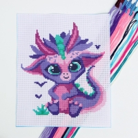 Вышивка крестиком для детей &laquo;Дракончик&raquo;, набор для творчества, 25 х 20 см