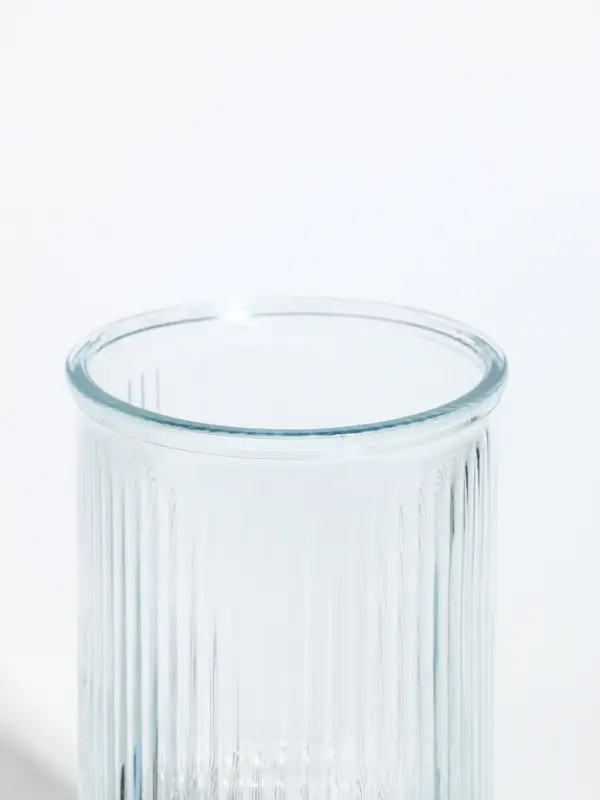 Ваза стекло настольная "Лесли" линии, 20х10 см, прозрачный