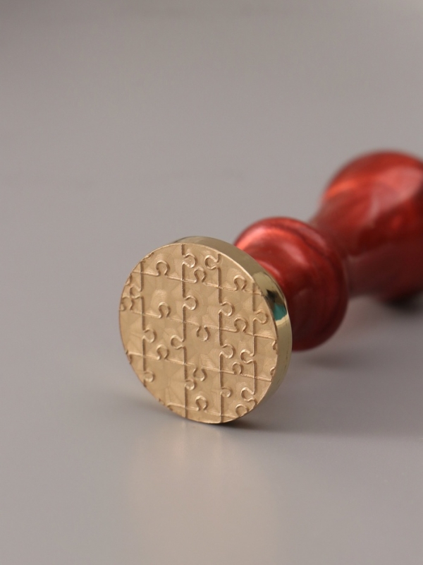 Печать для сургуча с пластиковой ручкой "Пазл" 6,3х2,5х2,5 см