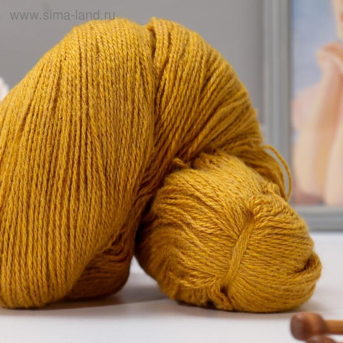 Пряжа Пряжа "Карачаевская" 100% акрил 820-850м/250-280гр (40 Горчица)