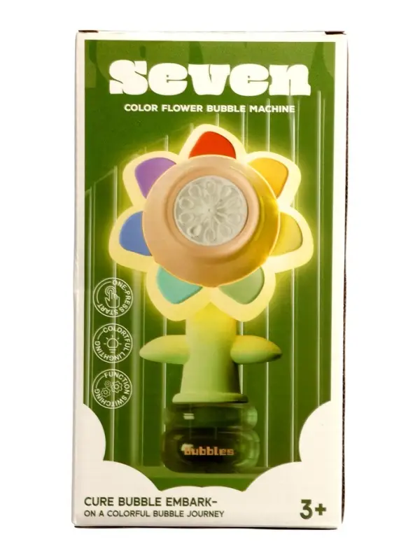 Генератор мыльных пузырей "Цветочек", световые эффекты, работает от батареек