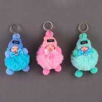 Мягкая игрушка &laquo;Кукла&raquo; в шапочке, на брелоке, 11 см, цвет МИКС