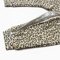 Комбинезон детский (3 шт.), цвет оранжевый/леопард/белый, рост 74 см