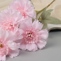 Цветы искусственные "Гвоздика каспар галант" 58х7 см, розовый