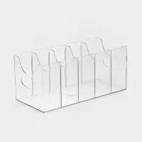 Органайзер для ремней 5 мест, 24*13*13 см, пластик, цвет прозрачный