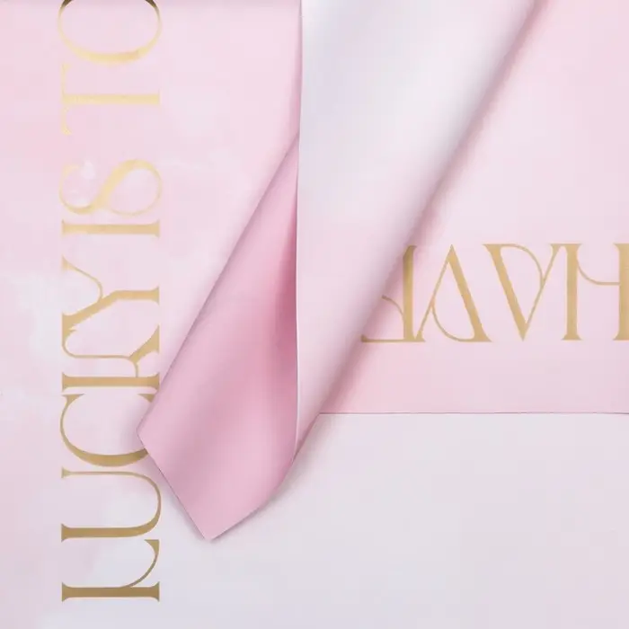 Пленка для цветов матовая, &laquo;Акварель&raquo;, 57&times;57 см, розовый