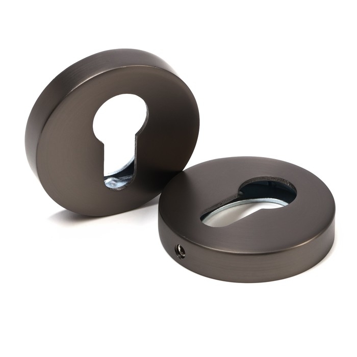 Накладка на цилиндровый механизм LOCKLAND, круглая, цвет графит, комплект Накладка на цилиндровый механизм LOCKLAND, круглая, цвет графит, комплект