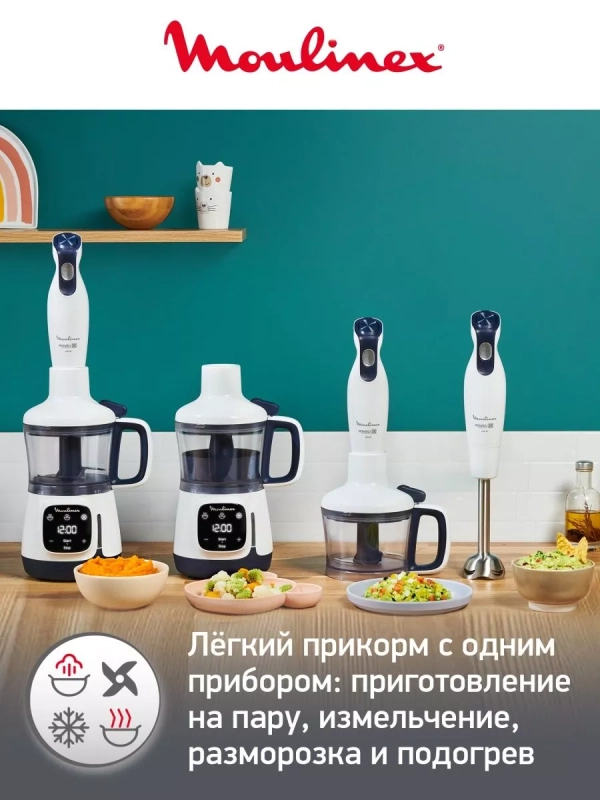 Погружной блендер-пароварка Yummy Gourmet DD55W110, 600 Вт