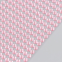 Полубусины самоклеющиеся d 6 мм, розовый