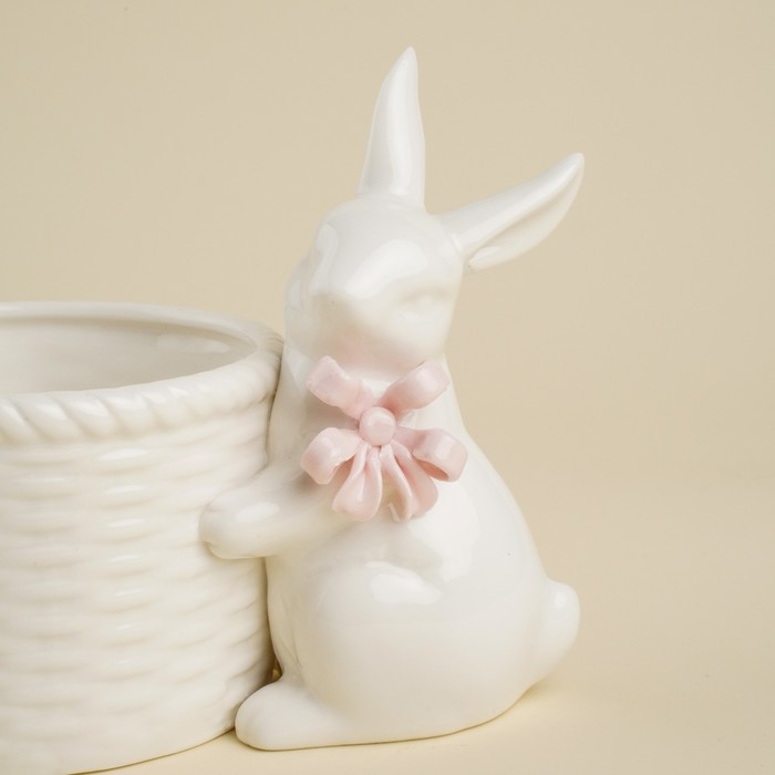 Конфетница SL Home &laquo;Лесные кролики&raquo;, 15&times;9&times;12,5 см, цвет белый