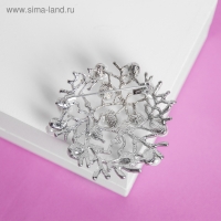 Брошь &laquo;Жемчужная россыпь&raquo;, цвет белый в серебре