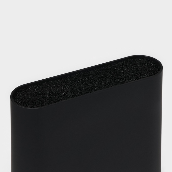 Подставка для ножей с наполнителем Magistro &laquo;Нежность&raquo;, пластик, 21&times;7,5&times;22, чёрная