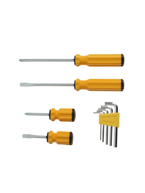 Набор инструментов в блистере ЛОМ, отвертки PH1 и SL5 4 шт., шестигранные ключи 5 шт. Набор инструментов в блистере ЛОМ, отвертки PH1 и SL5 4 шт., шестигранные ключи 5 шт.