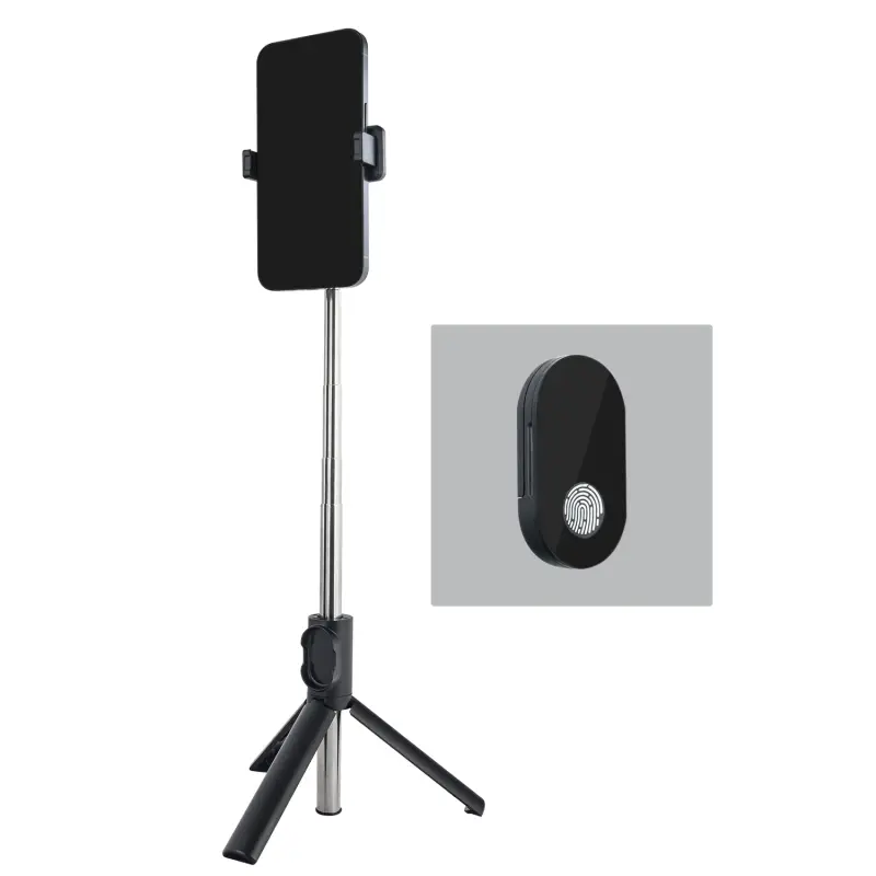 Монопод-трипод с блютуз пультом P20 черный