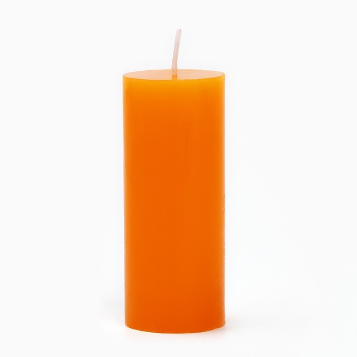 Новогодняя свеча-столбик интерьерная &laquo;Новый год: Happy New year&raquo;, апельсин, 3 x 7,5 см