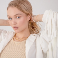 Браслет жемчуг &laquo;Невеста&raquo; со стразами, шар № 6, цвет белый, d=5,5 см