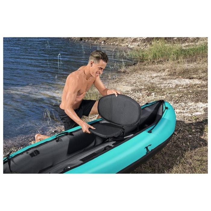 Байдарка Bestway Hydro-Force, 280&times;86 см, комплект: 1 весло, ручной насос, 2 съёмных ребра, 1 сиденье, 1 сумка, ремкомплект, 65118