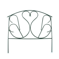 Ограждение декоративное, 69&times;410 см, 5 секций, с заглушками, металл, зелёное, &laquo;Лебедь&raquo;