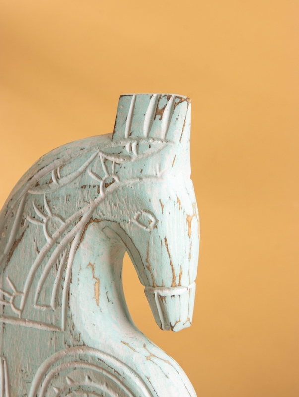 Сувенир &laquo;Конь&raquo;, 25&times;8.5&times;37 см, дерево, мятный