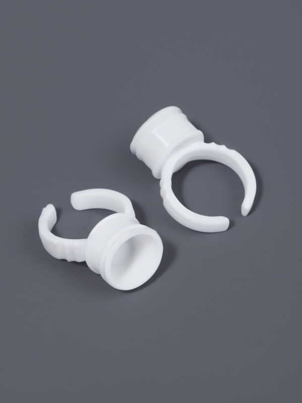 Кольца - лунки под клей для наращивания ресниц, набор - 50 шт, цвет белый Кольца - лунки под клей для наращивания ресниц, набор - 50 шт, цвет белый