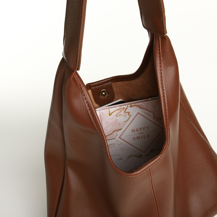 Сумка женская на магните TEXTURA, средний размер, цвет коричневый Сумка женская на магните TEXTURA, средний размер, цвет коричневый