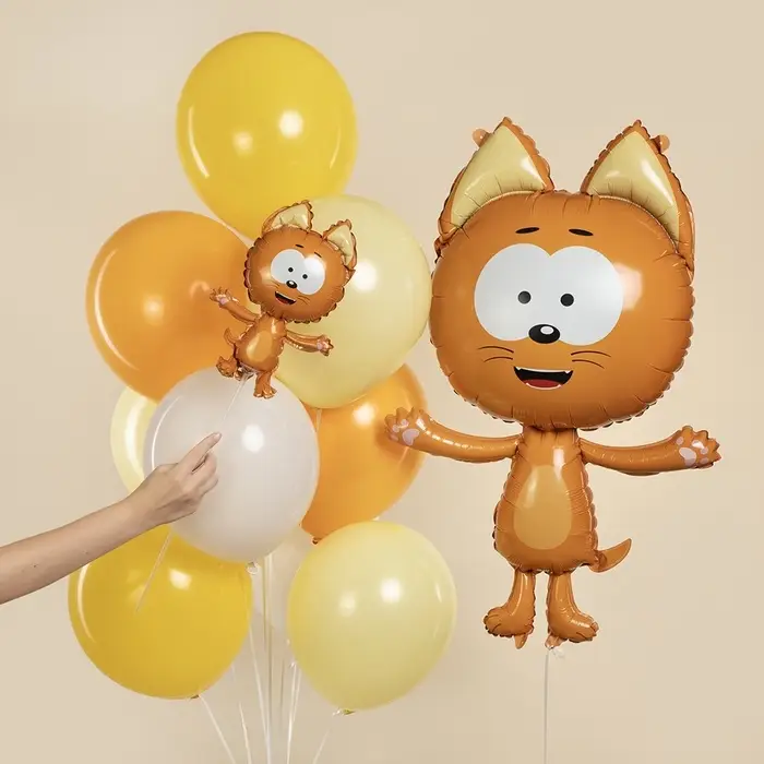 Воздушные шары фольгированные 17" &laquo;Котенок Котэ&raquo; набор 5 шт.