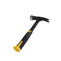 Молоток-гвоздодер ТУНДА ПРОФИ, цельнокованый, квадратный боек с магнитом, 2К рукоятка, 600 г   10777