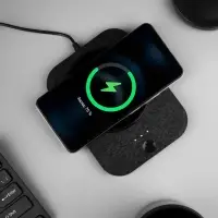 Кружка с подогревом и беспроводной зарядкой Dual Base Plus, черная