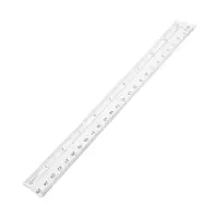 Линейка 25 см, прозрачная