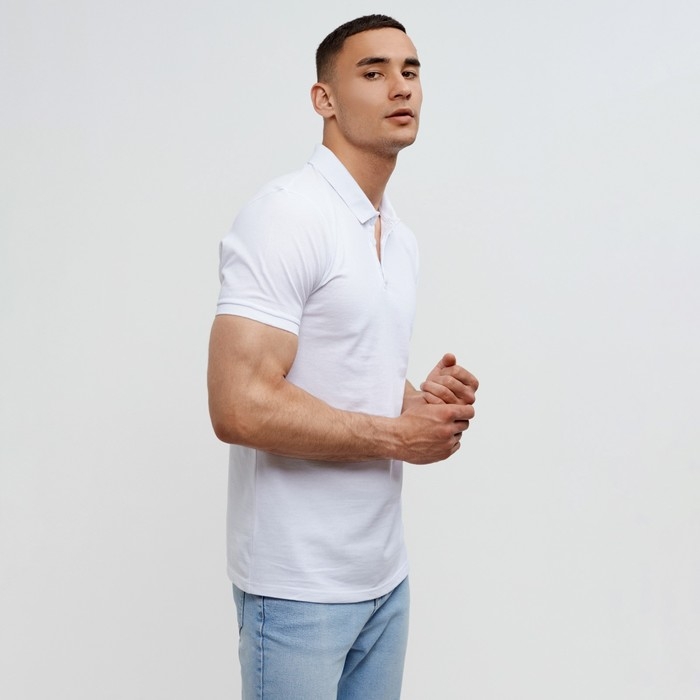 Футболка (поло) мужская MINAKU REGULAR FIT: цвет белый, р-р 52