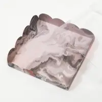 Коробочка для печенья, "Мраморные реки", 15 х 15 х 3 см