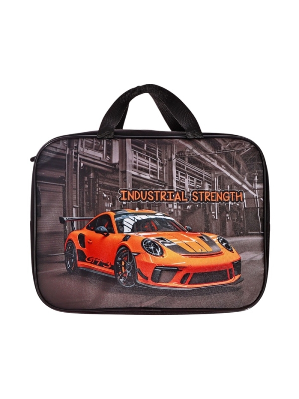 Папка с ручками текстильная А4, 350&times;270&times;80 мм, Stavia &laquo;Оранжевая машина&raquo;