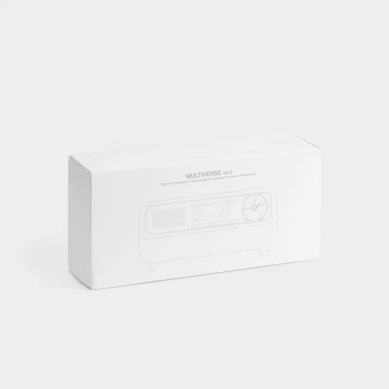 Bluetooth-колонка с беспроводной зарядкой, часами и подсветкой Multiverse, ver.2